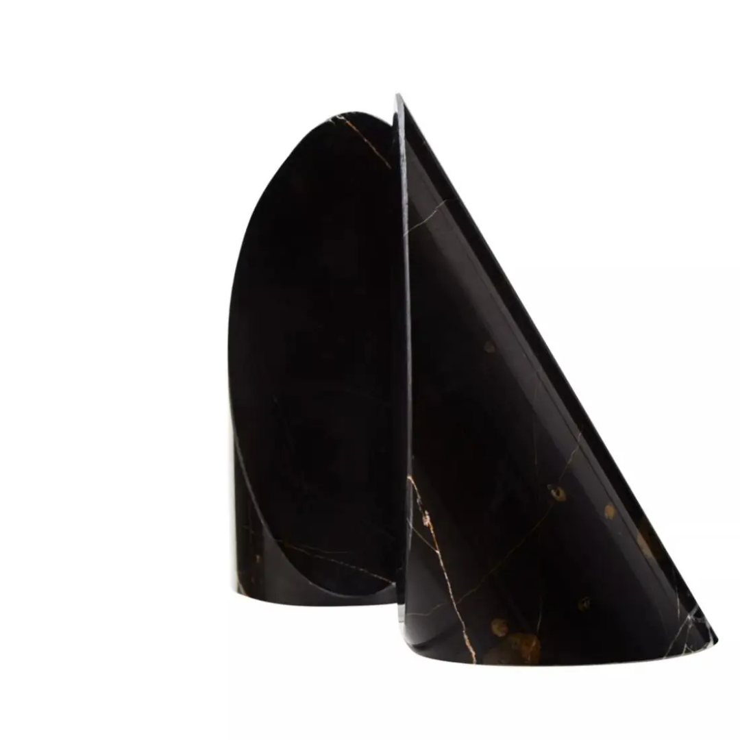 Wedge Bookends Black