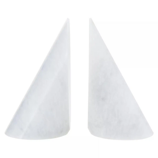 Wedge Bookends White