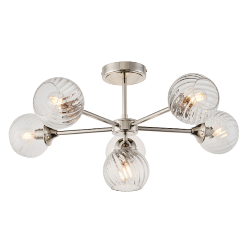 Lustria 6 Arm Pendant Light Nickel