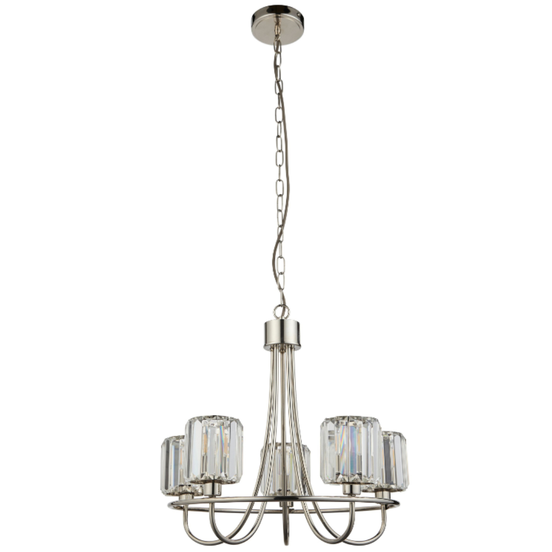 Brodie 5 Arm Ceiling Light Nickel