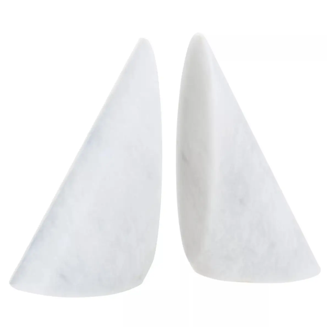 Wedge Bookends White
