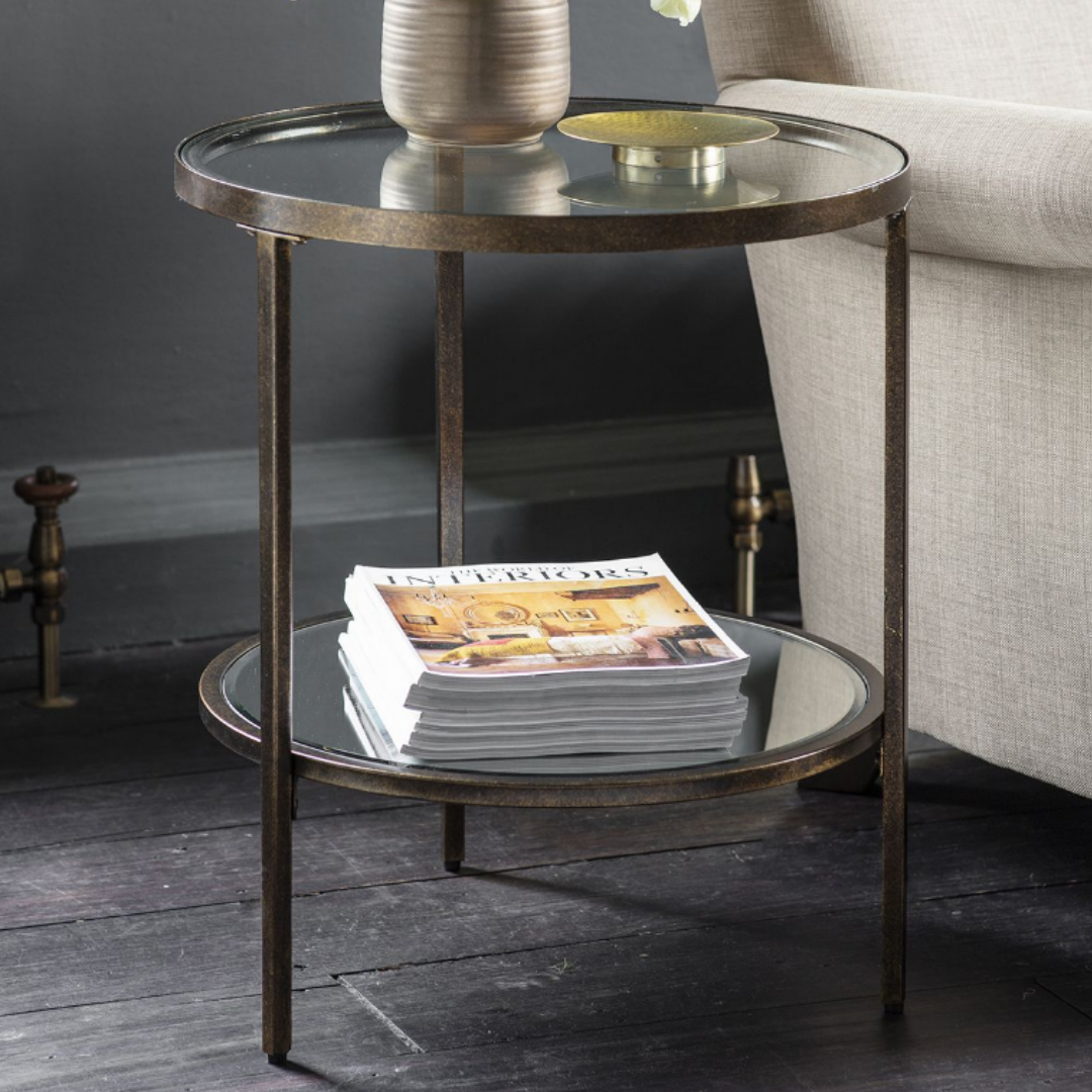 Bronze Round Side Table