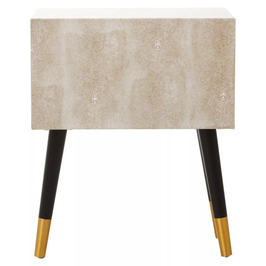Shagreen Side Table With Drawers