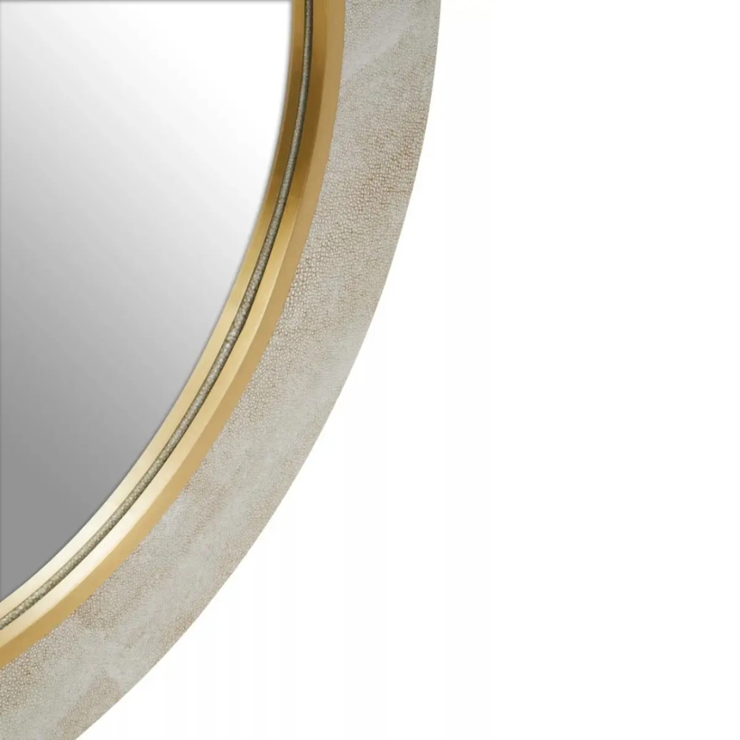 Shagreen Round Mirror