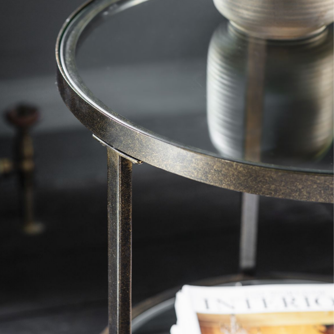 Bronze Round Side Table