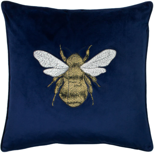 Bee Cushion - Navy