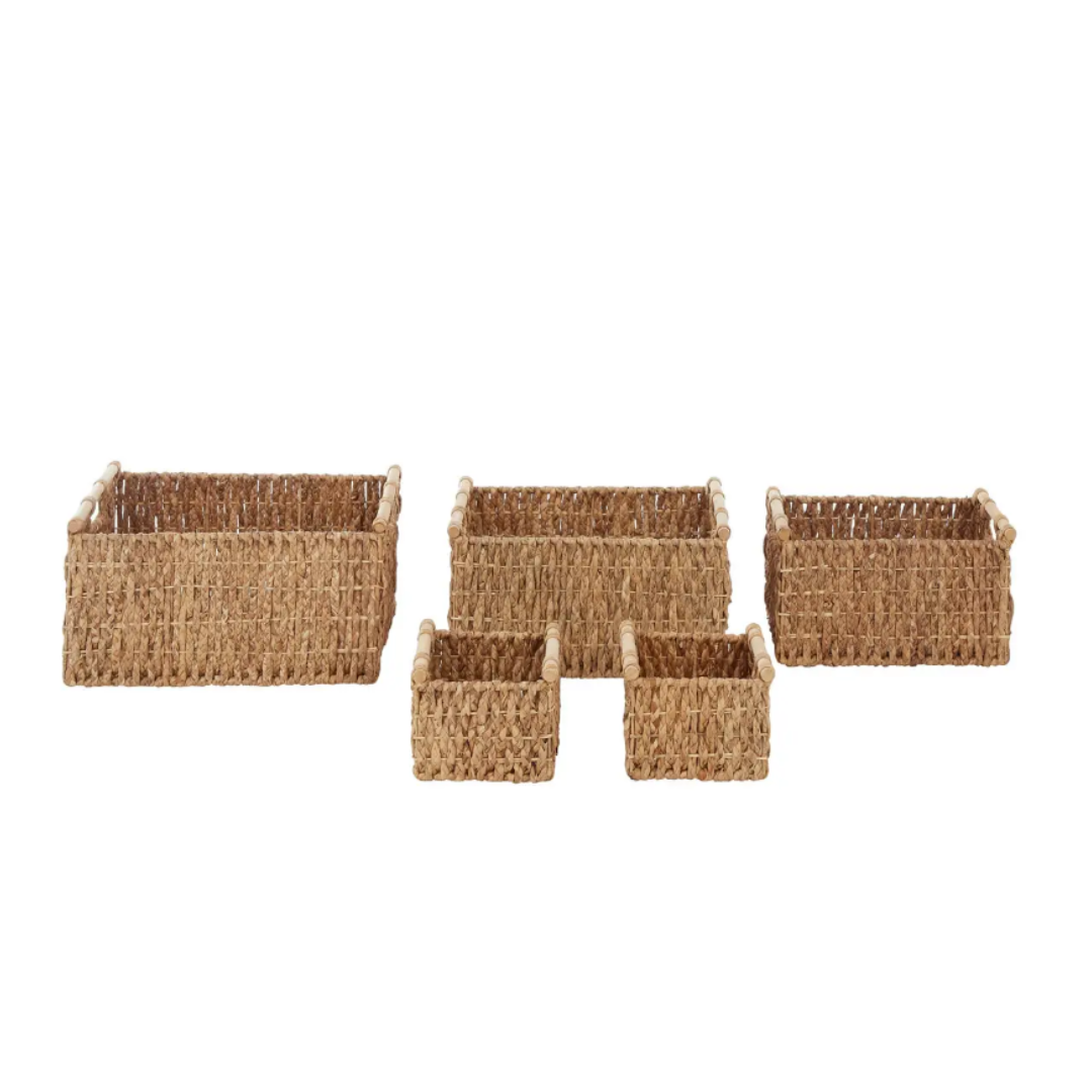 Water Hyacinth Storage Basket Set