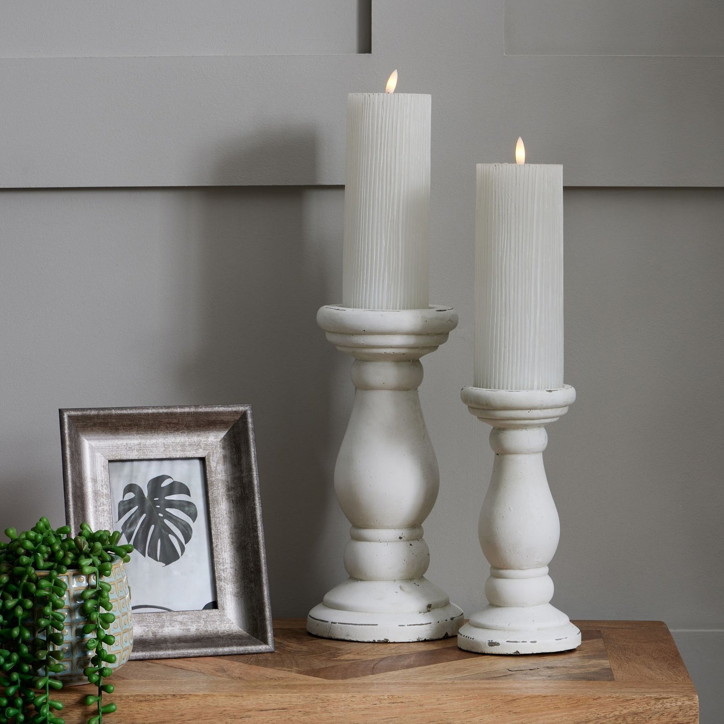 White Ceramic Candle Holder