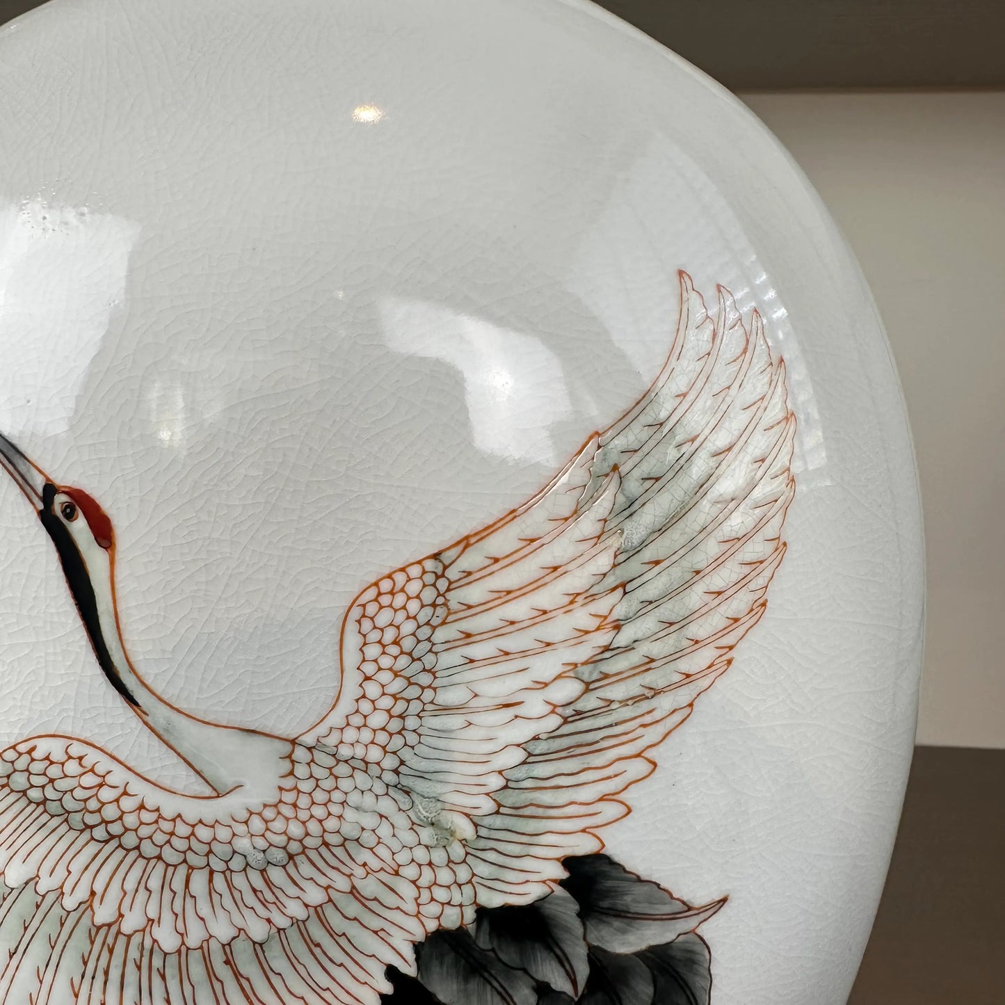 white-crackle-glaze-ceramic-vase-with-outstretched-wings-crane-bird-at-albury-house-interiors