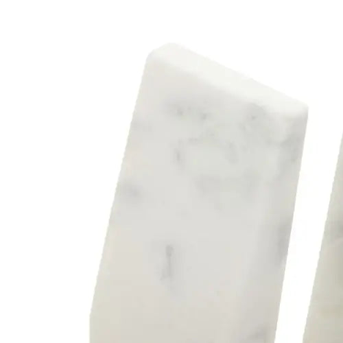 White Marble Bookends