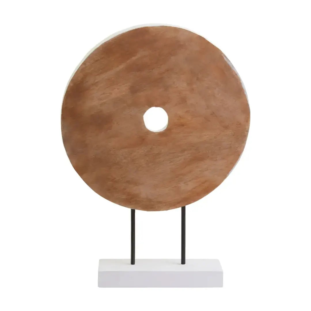 Whitewash Disc On Stand Large