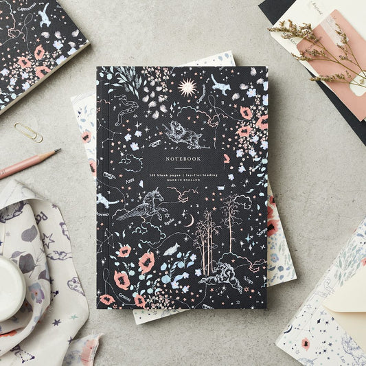 zodiac-navy-blue-notebook-with-pnk-details-by-katie-leamon-stocked-at-albury-house-interiors